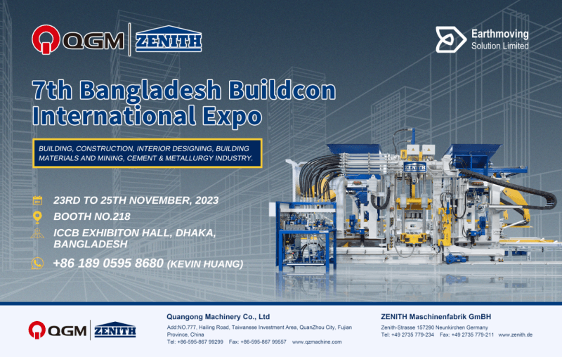 Conozca la máquina bloquera QGM-ZENITH en Bangladesh 2023 Buildco